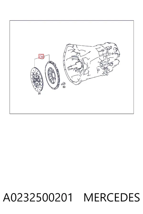 Zestaw sprzęgła (3 części) A0232500201 Mercedes