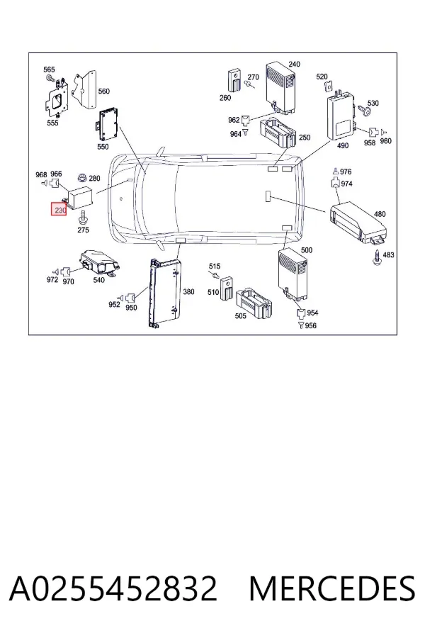 Przekaźnik świec żarowych A0255452832 Mercedes