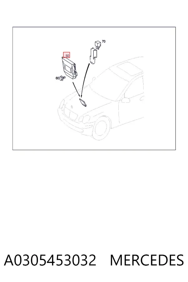 Sterownik automatycznej skrzyni biegów elektroniczny A0305453032 Mercedes