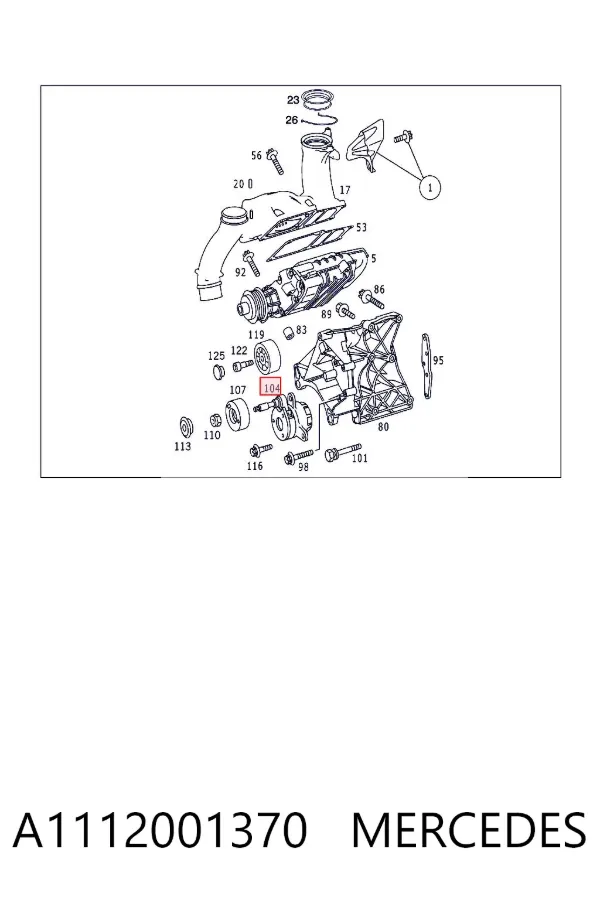 Napinacz paska napędowego A1112001370 Mercedes