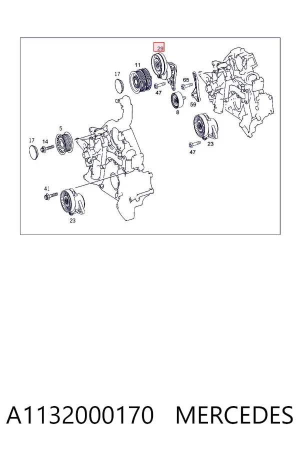 Napinacz paska napędowego A1132000170 Mercedes