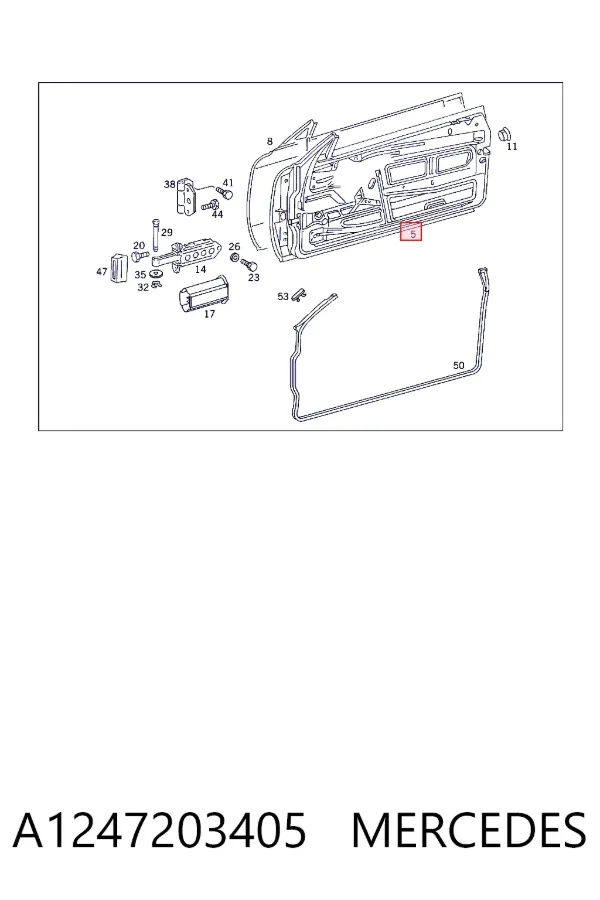 Drzwi przednie prawe Mercedes E C124