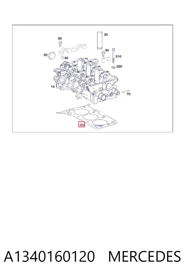 Uszczelka głowicy cylindrów A1340160120 Mercedes