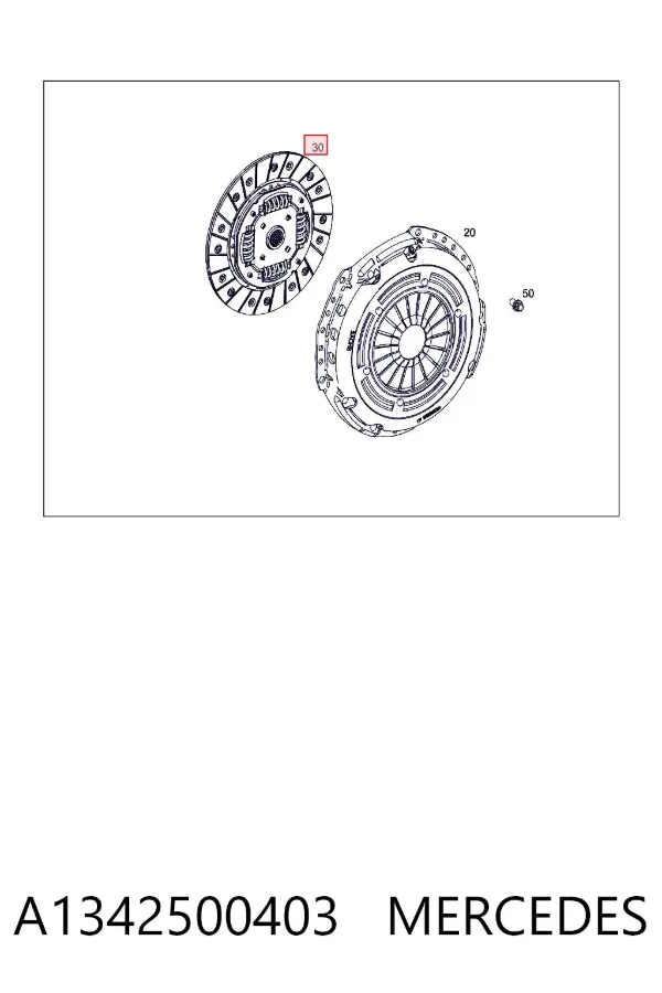Tarcza sprzęgła A1342500403 Mercedes