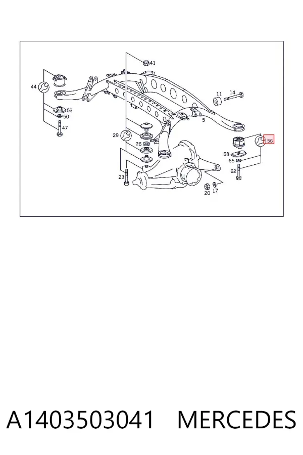Silentblock tylnej belki A1403503041 Mercedes