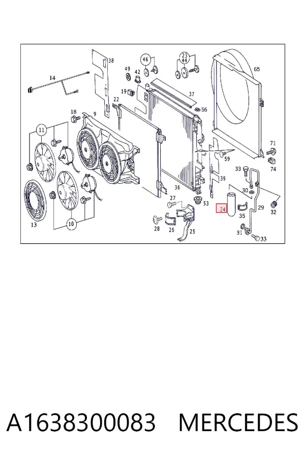 Osuszacz klimatyzacji A1638300083 Mercedes