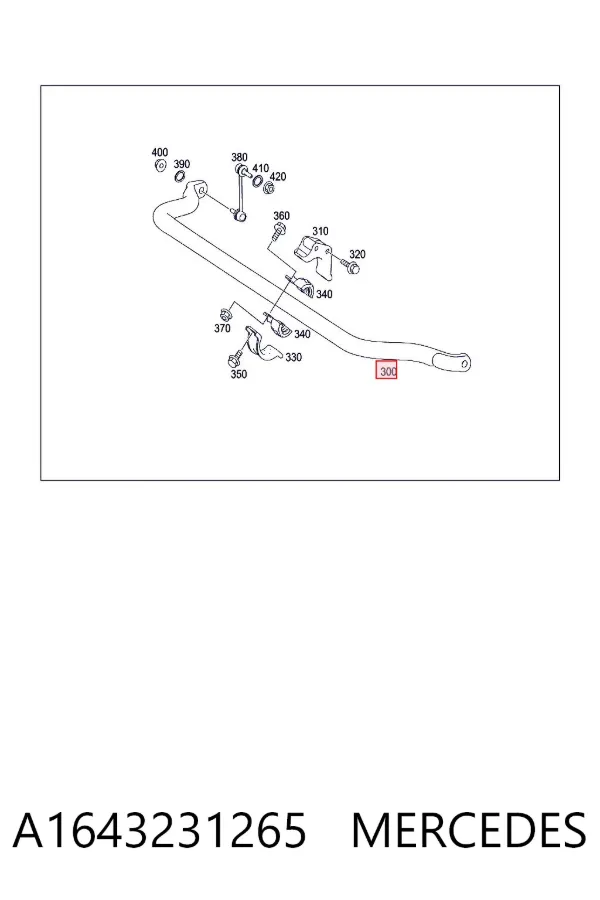 Stabilizator przedni A1643231265 Mercedes