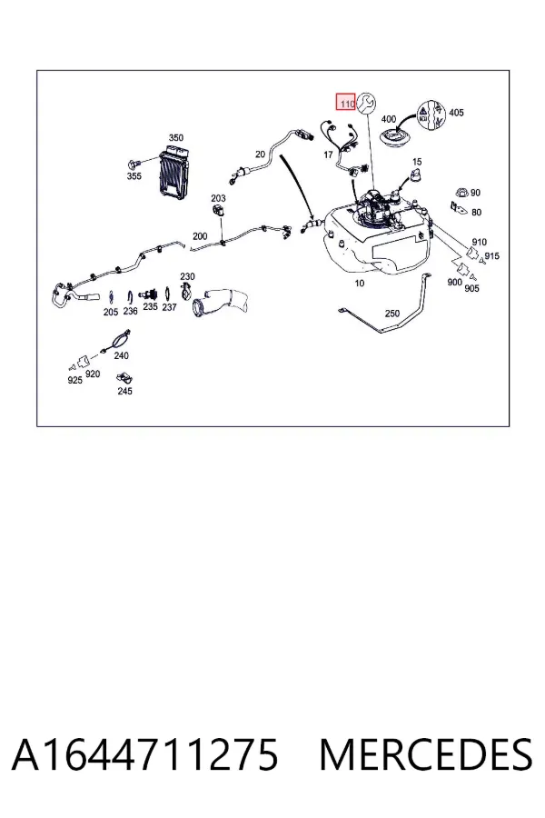 Blok podgrzewania paliwa A1644711275 Mercedes