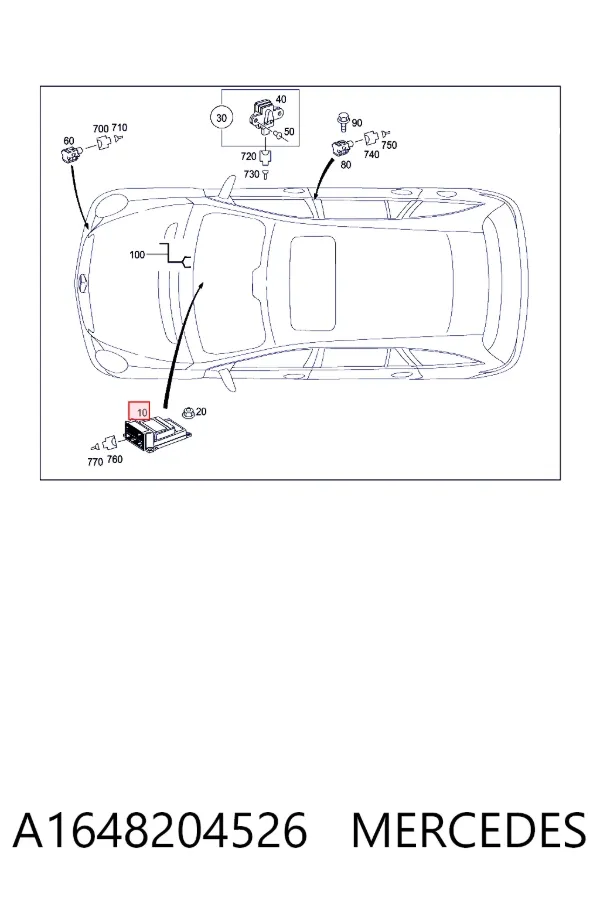 Sterownik poduszki bezpieczeństwa A1648204526 Mercedes