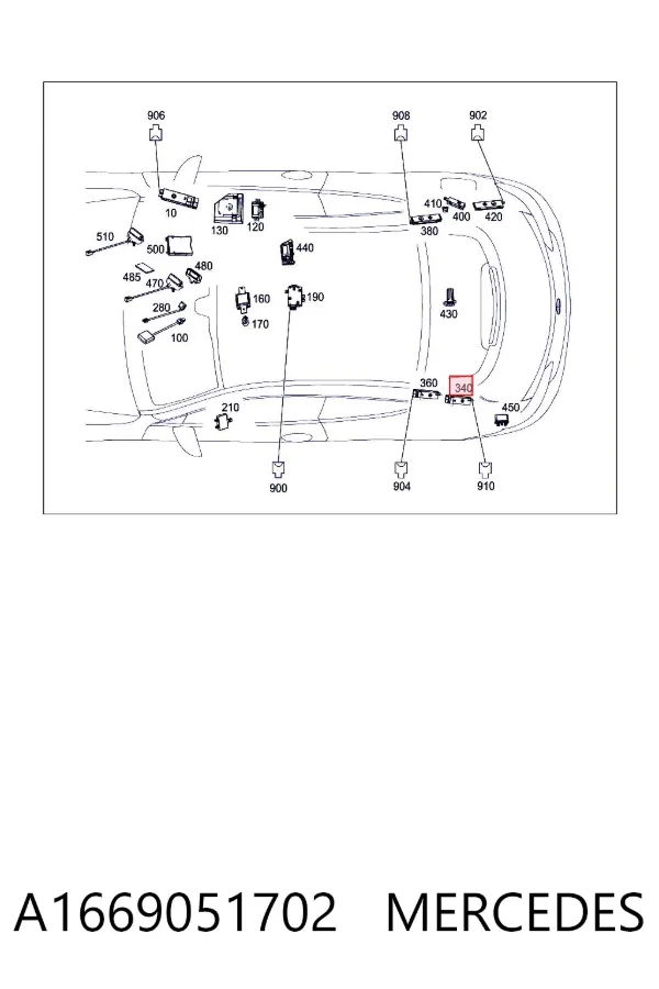 Wzmacniacz sygnału anteny A1669051702 Mercedes