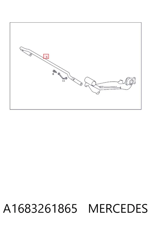 Stabilizator tylny Mercedes A W168