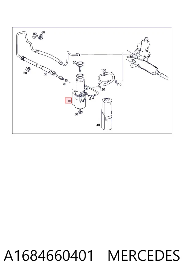 Pompa wspomagania hydraulicznego kierownicy A1684660401 Mercedes