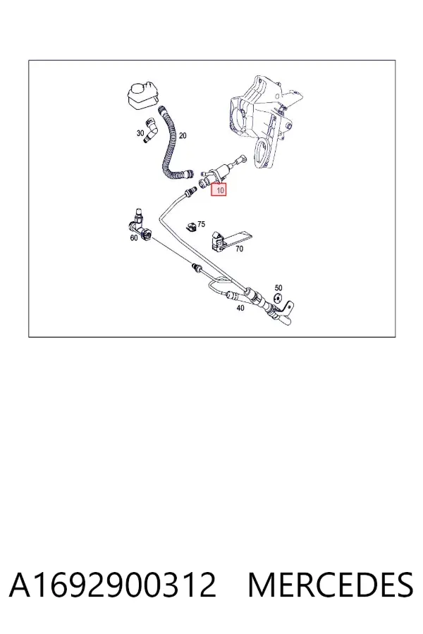 Cylinder sprzęgła główny A1692900312 Mercedes