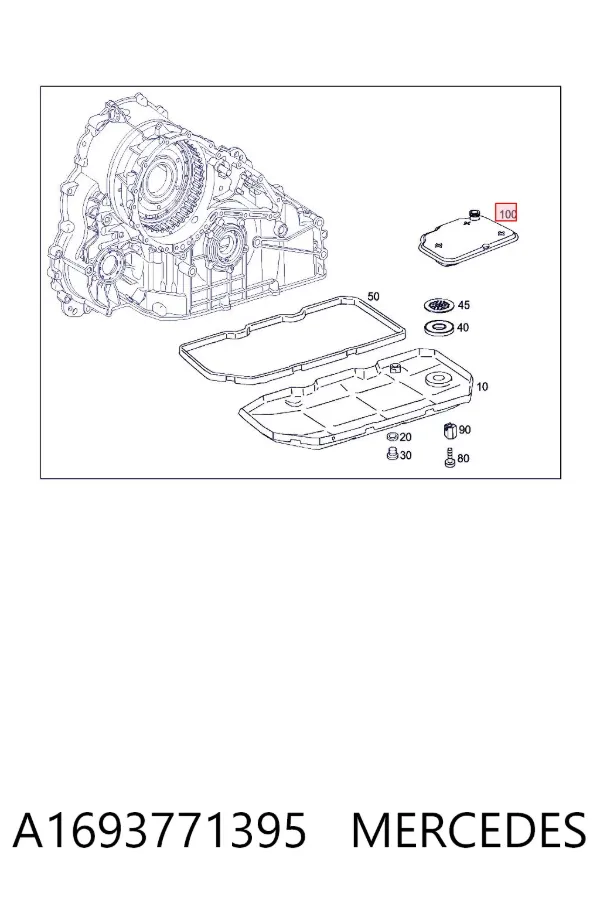 Filtr automatycznej skrzyni biegów A1693771395 Mercedes