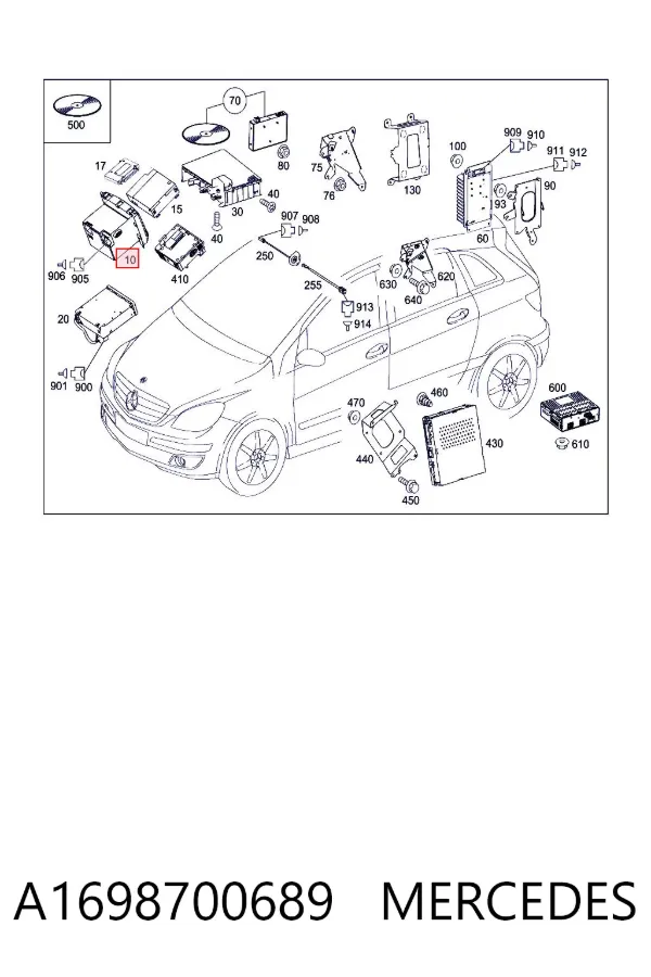 Radioodtwarzacz (radio AM/FM) A1698700689 Mercedes