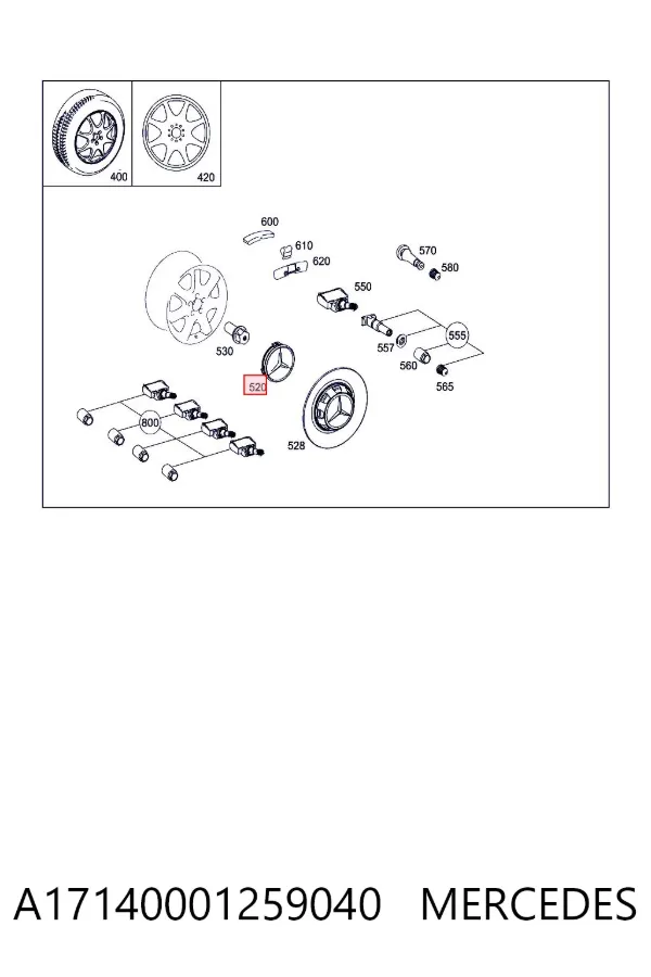 Kołpak do obręczy koła Mercedes E W213