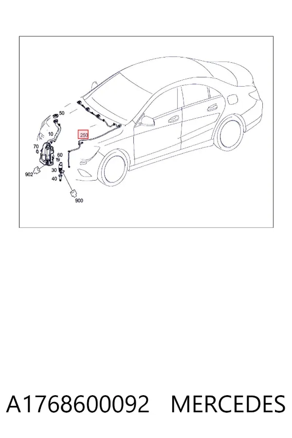 Dysza spryskiwacza szyby przedniej A1768600092 Mercedes