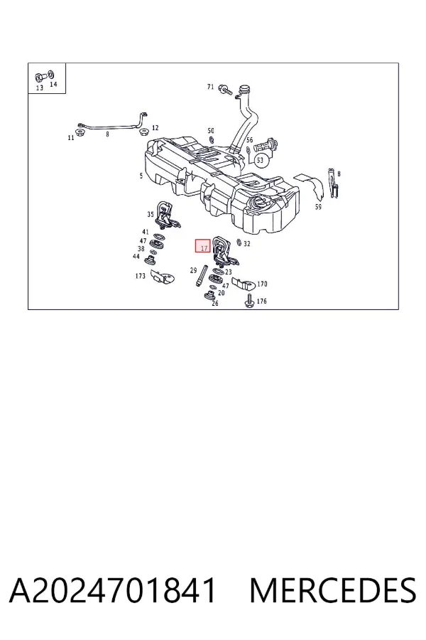 Moduł pompy paliwowej z czujnikiem poziomu paliwa A2024701841 Mercedes