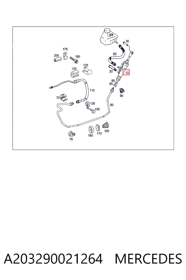 Cylinder sprzęgła główny A203290021264 Mercedes