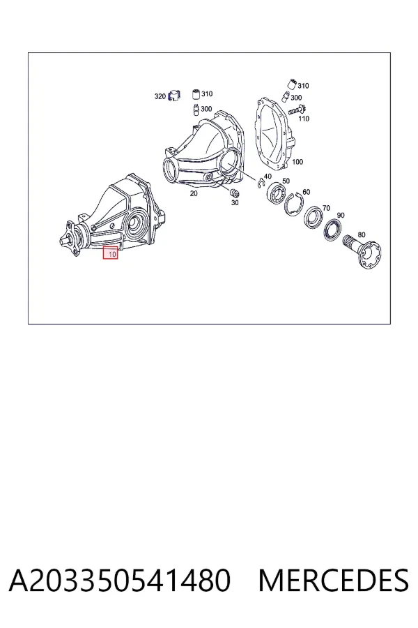Reduktor mostu tylnego Mercedes C CL203
