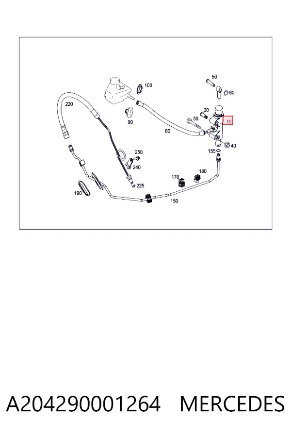Cylinder sprzęgła główny A204290001264 Mercedes
