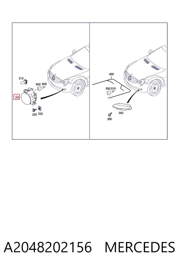 Lampa przeciwmgielna lewa A2048202156 Mercedes