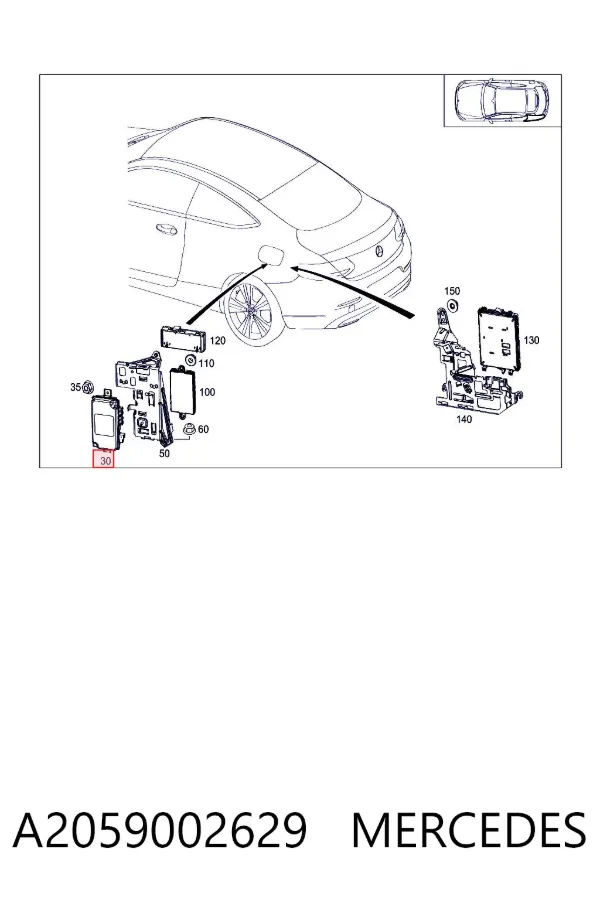 Sterownik kamery A2059002629 Mercedes