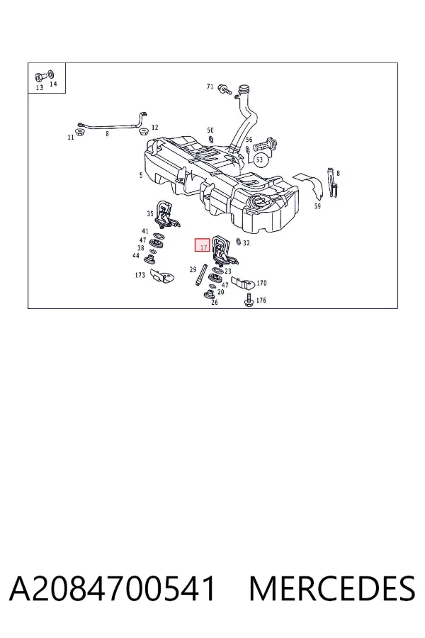 Moduł pompy paliwowej z czujnikiem poziomu paliwa A2084700541 Mercedes