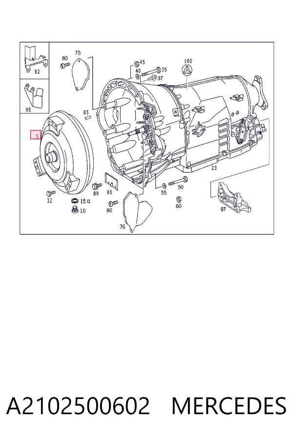 Transformator hydrauliczny automatycznej skrzyni biegów A2102500602 Mercedes