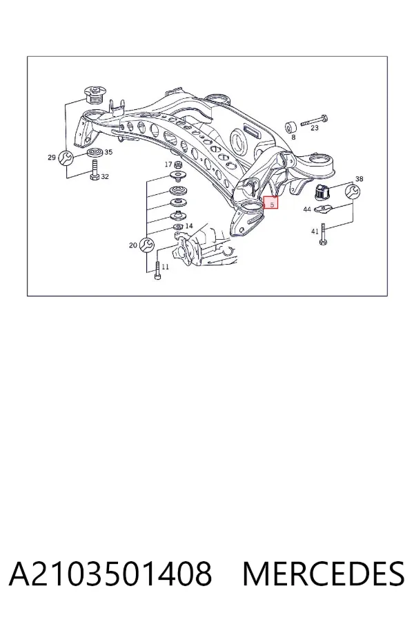 Korpus osi tylnej A2103501408 Mercedes