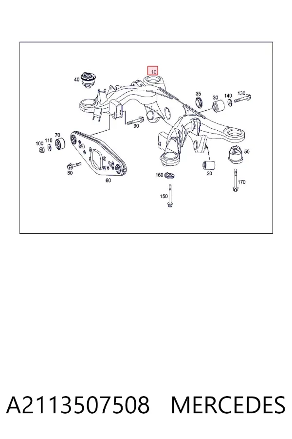 Korpus osi tylnej A2113507508 Mercedes
