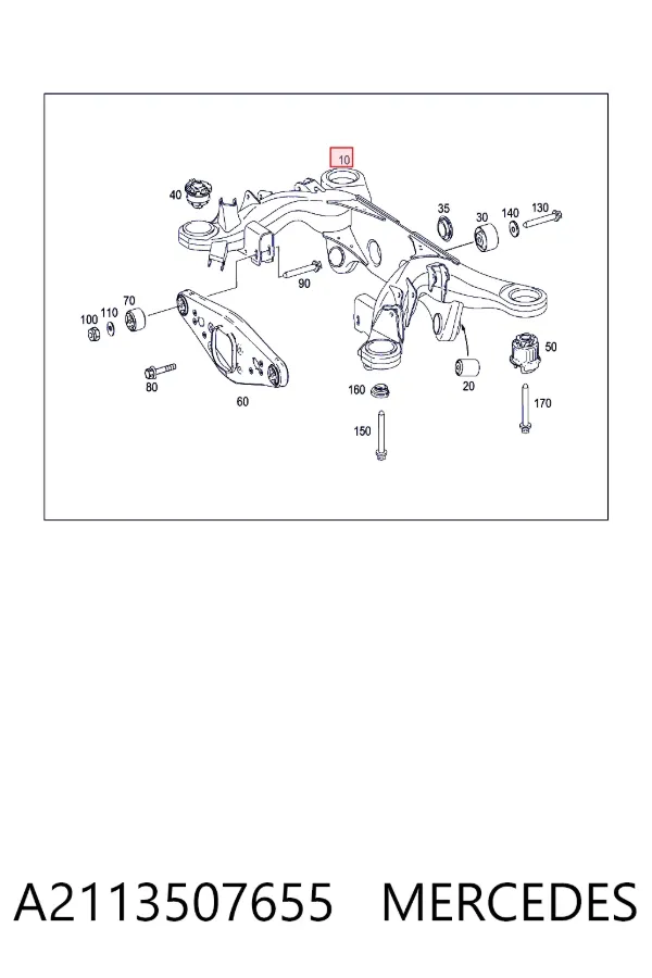 Korpus osi tylnej A2113507655 Mercedes