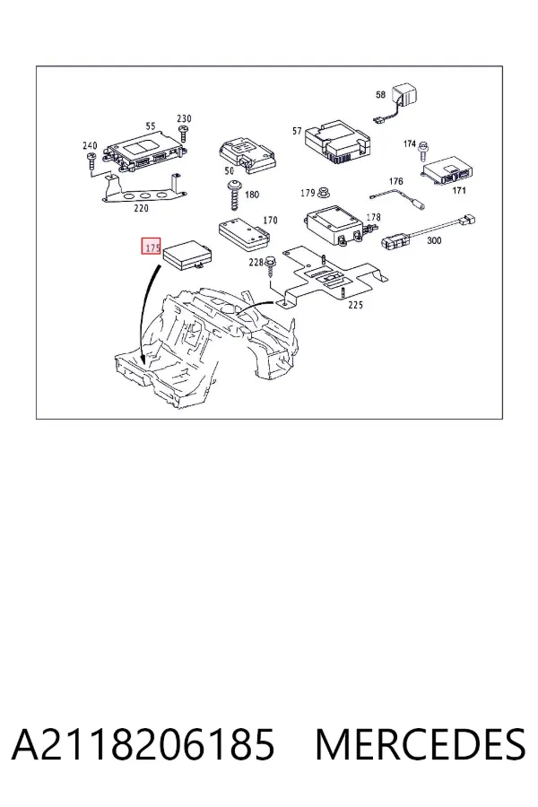 Blok sterowania telefonem A2118206185 Mercedes