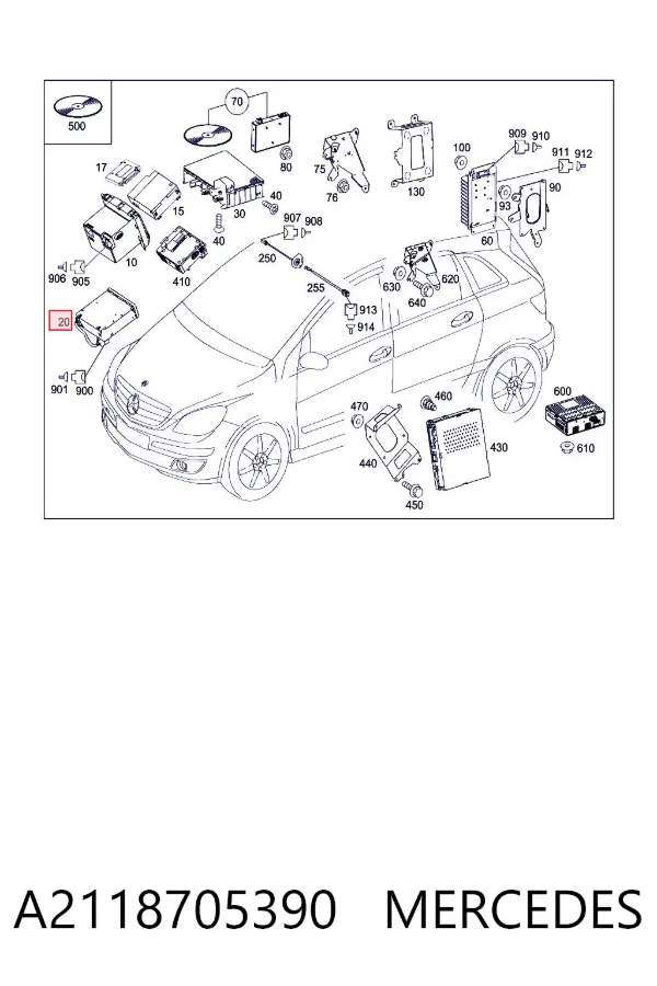 Radioodtwarzacz (radio AM/FM) A2118705390 Mercedes