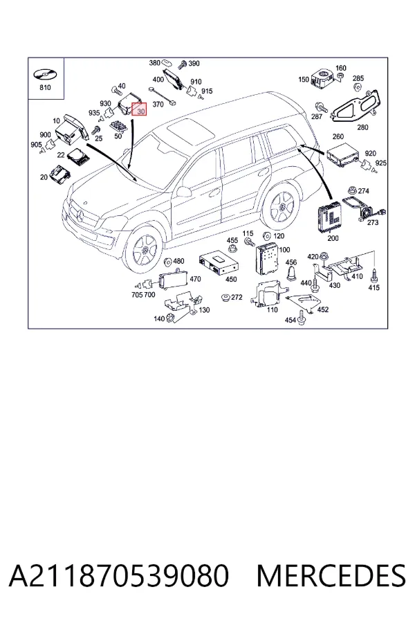 Radioodtwarzacz (radio AM/FM) A211870539080 Mercedes