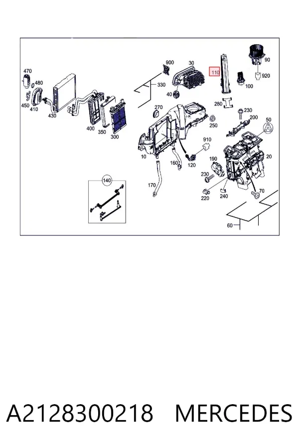 Filtr kabiny A2128300218 Mercedes