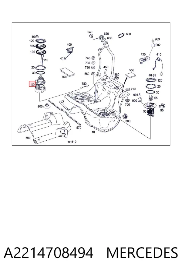 Pompa paliwa elektryczna zanurzeniowa A2214708494 Mercedes