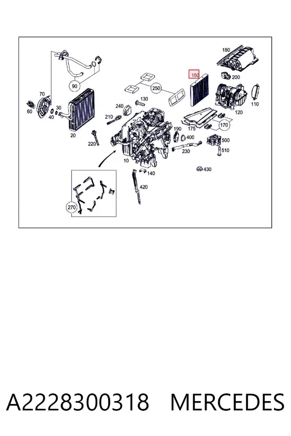 Filtr kabiny A2228300318 Mercedes