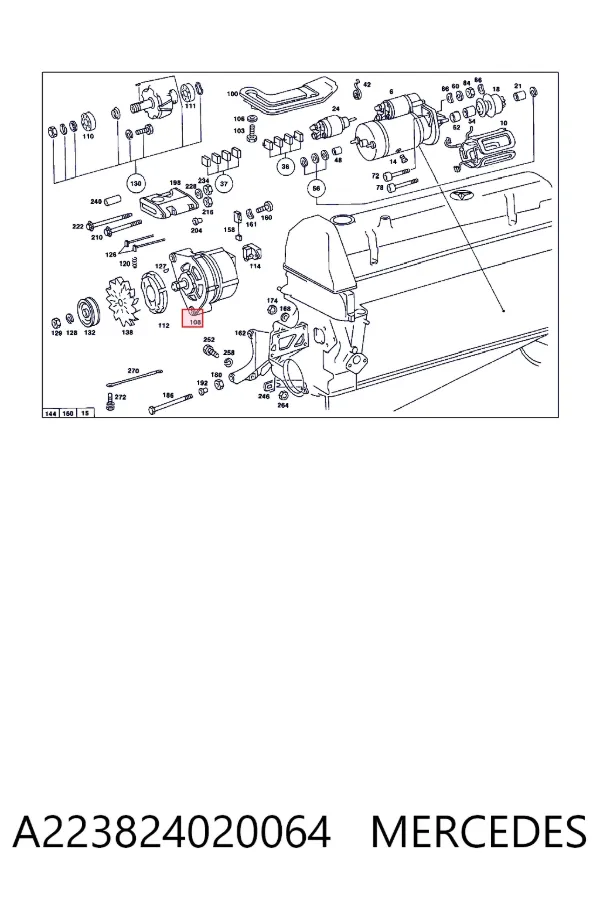 Alternator A223824020064 Mercedes