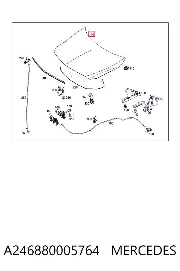 Maska silnika A246880005764 Mercedes