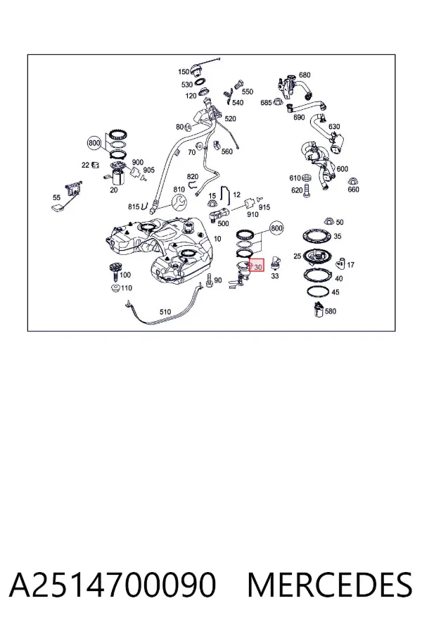 Filtr paliwa A2514700090 Mercedes