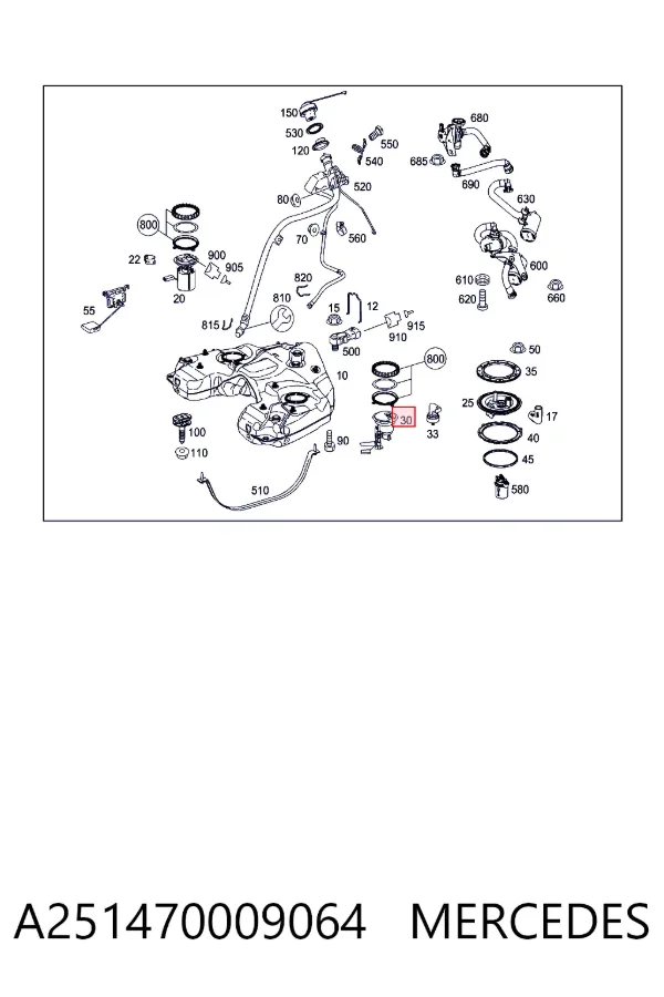 Filtr paliwa A251470009064 Mercedes