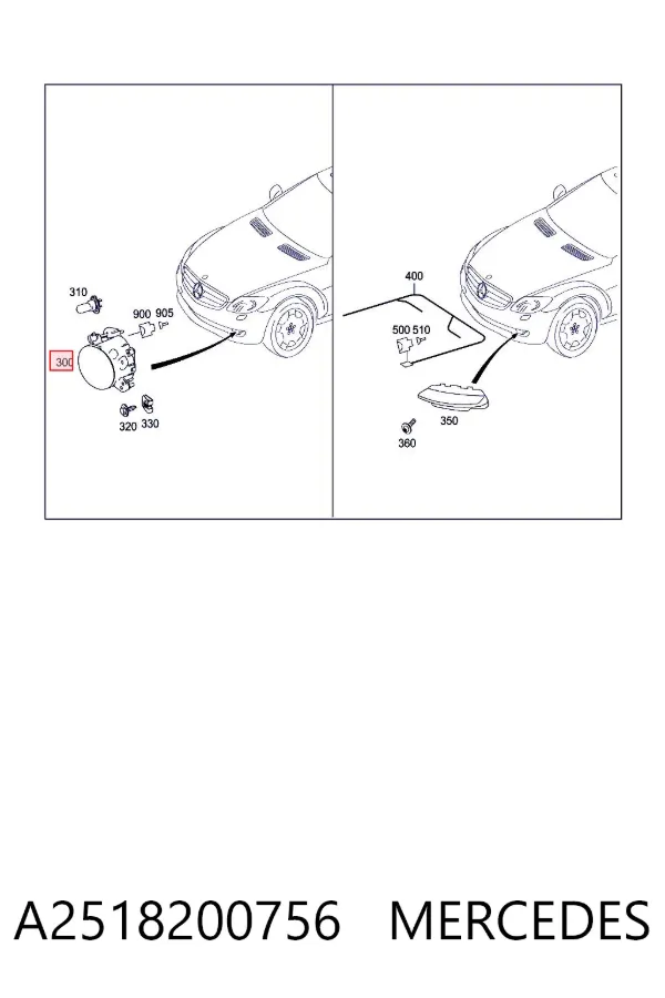 Lampa przeciwmgielna lewa A2518200756 Mercedes