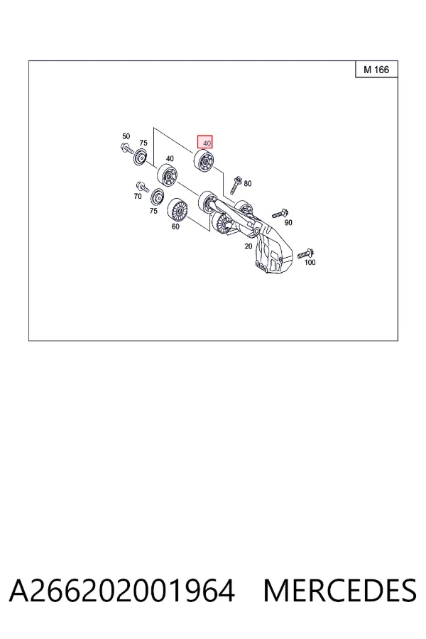 Rolka prowadząca, kierunkowa paska napędowego A266202001964 Mercedes