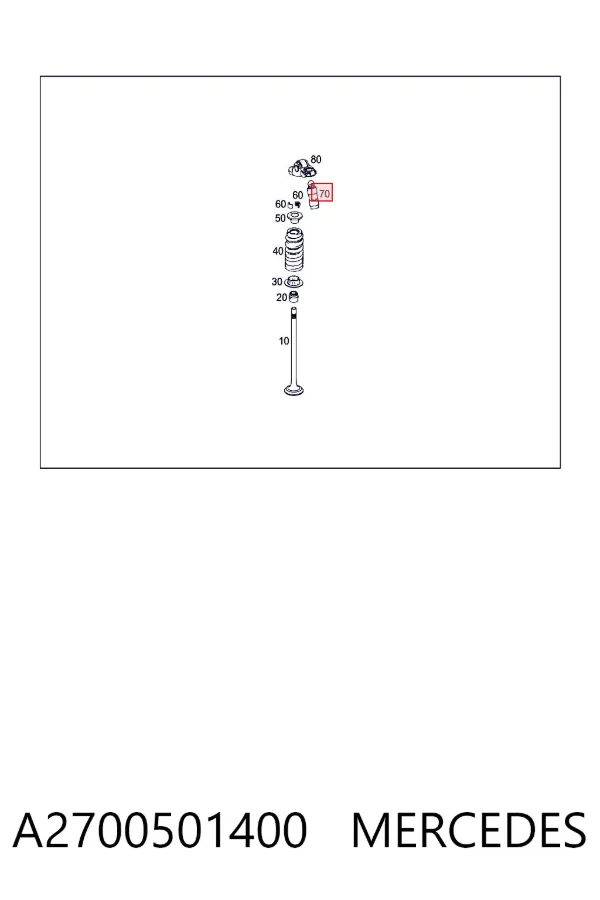 Kompensator hydrauliczny (popychacz hydrauliczny), popychacz zaworu A2700501400 Mercedes