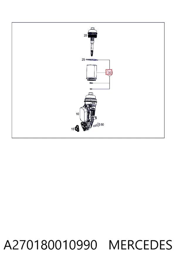 Filtr oleju A270180010990 Mercedes