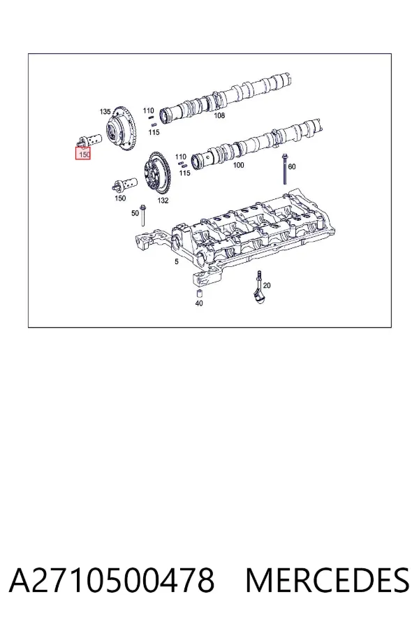 Zawór elektromagnetyczny faz rozrządu A2710500478 Mercedes