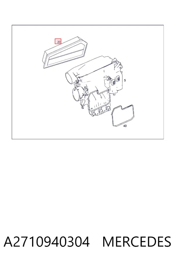 Filtr powietrza A2710940304 Mercedes