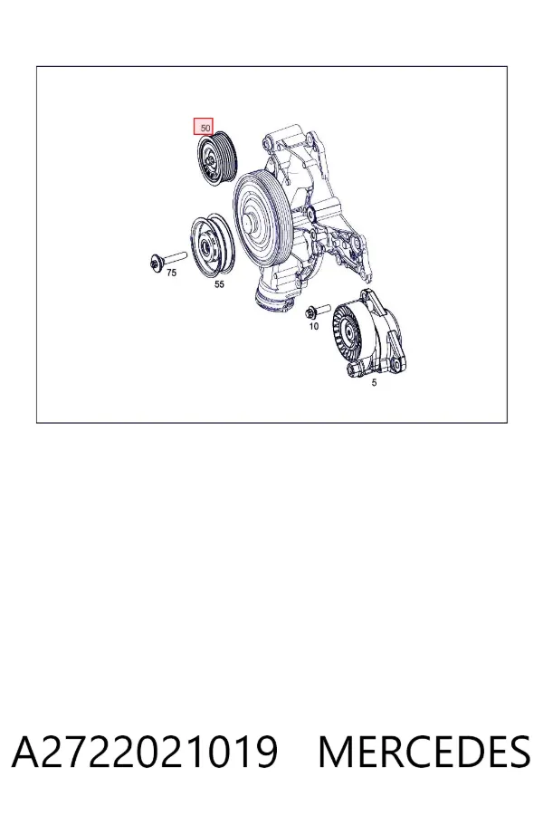 Rolka prowadząca, kierunkowa paska napędowego A2722021019 Mercedes