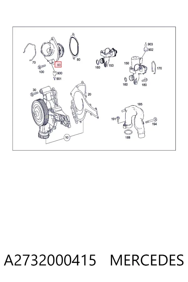 Termostat A2732000415 Mercedes